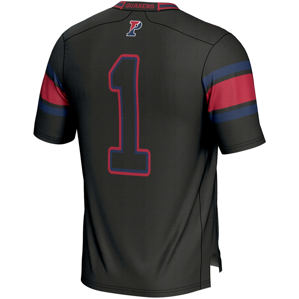 #1 Pennsylvania Quakers Endzone Football Jersey - Black product image 4