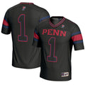 #1 Pennsylvania Quakers Endzone Football Jersey - Black product image 1