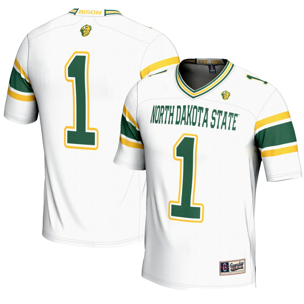 #1 NDSU Bison Endzone Football Jersey - White product image 1