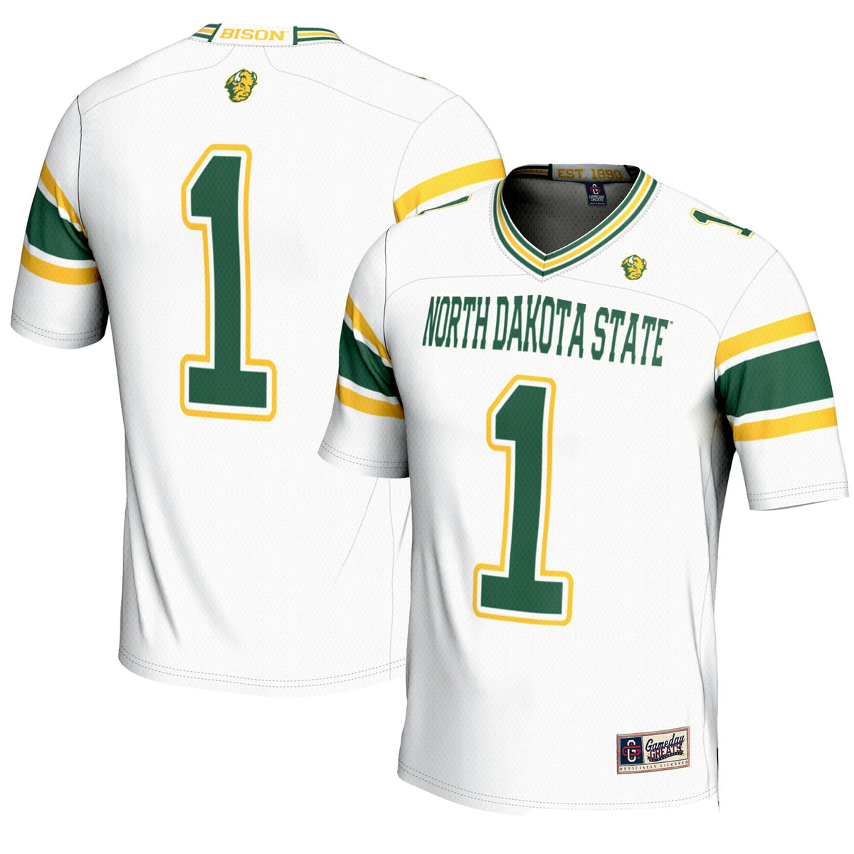 #1 NDSU Bison Endzone Football Jersey - White product image 1
