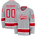 Custom Hockey Jersey - Gray Red-White product image 1