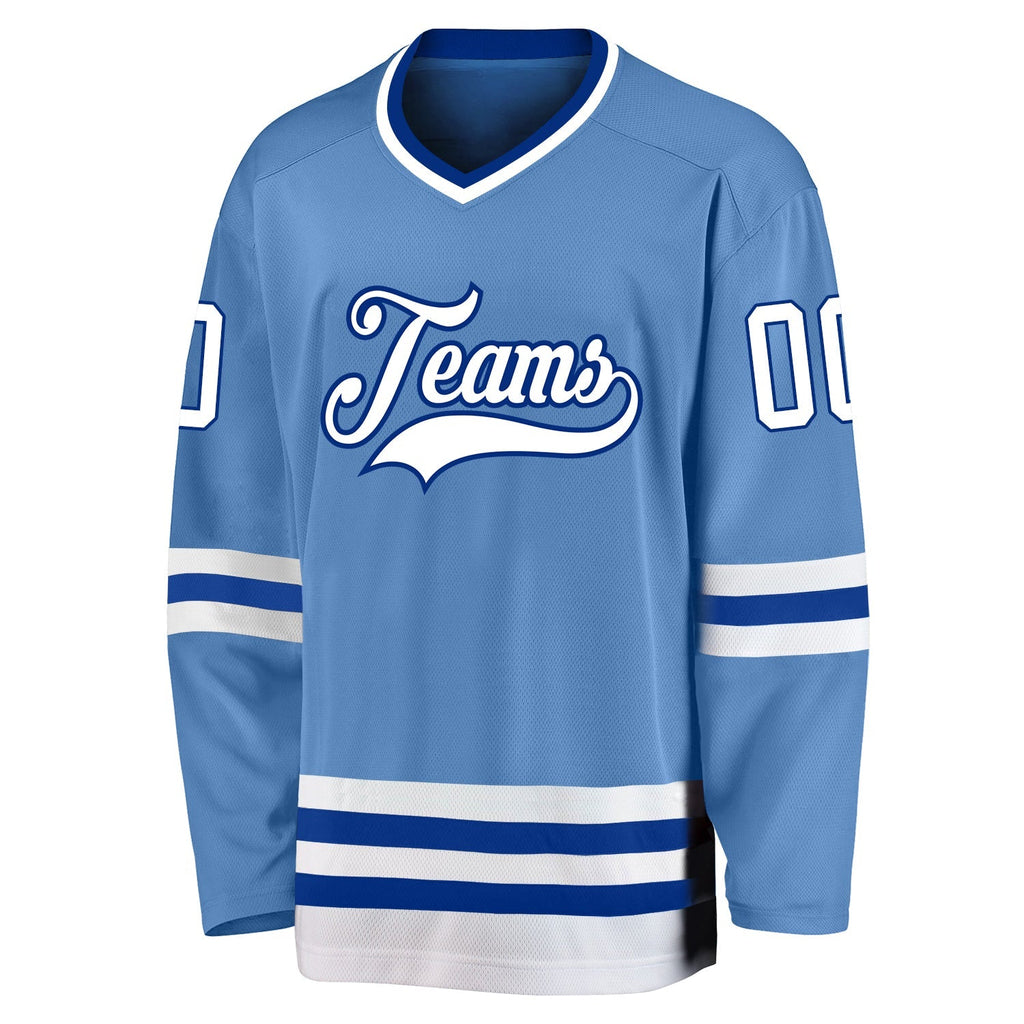 Custom Hockey Jersey - Light Blue White-Royal product image 2