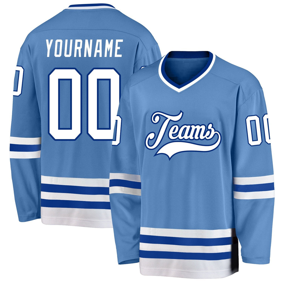 Custom Hockey Jersey - Light Blue White-Royal product image 1