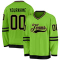 Custom Hockey Jersey - Neon Green Black-Old Gold product image 1
