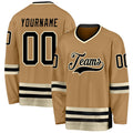 Custom Hockey Jersey - Old Gold Black-Cream product image 1