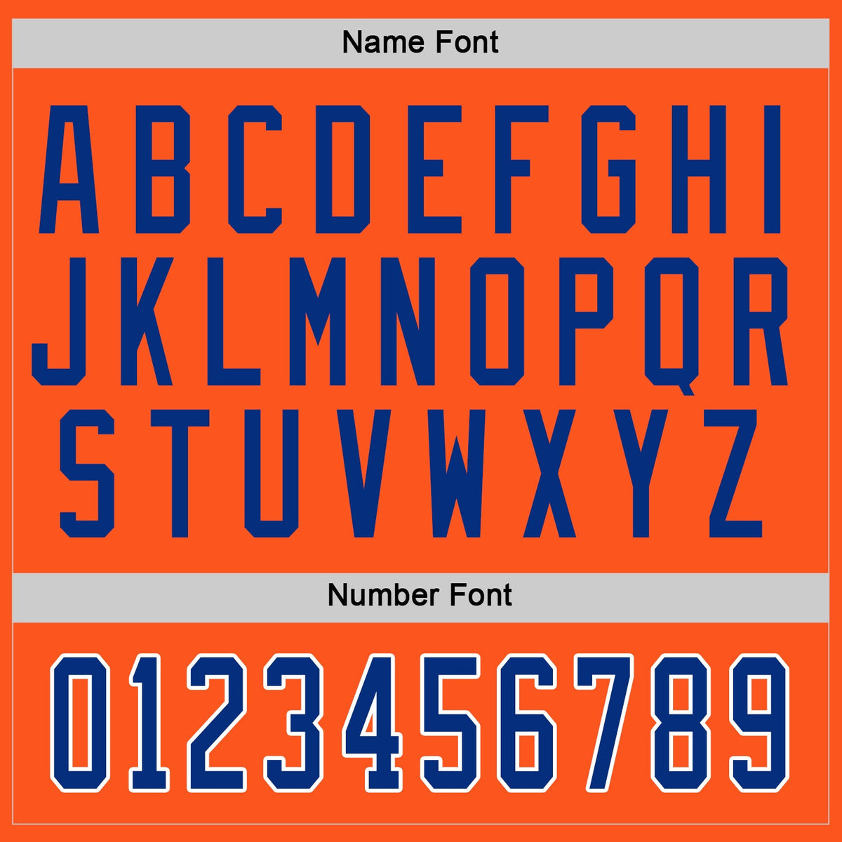 Custom Hockey Jersey - Orange Royal-White product image 3