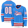 Custom Hockey Jersey - Powder Blue White-Red product image 1