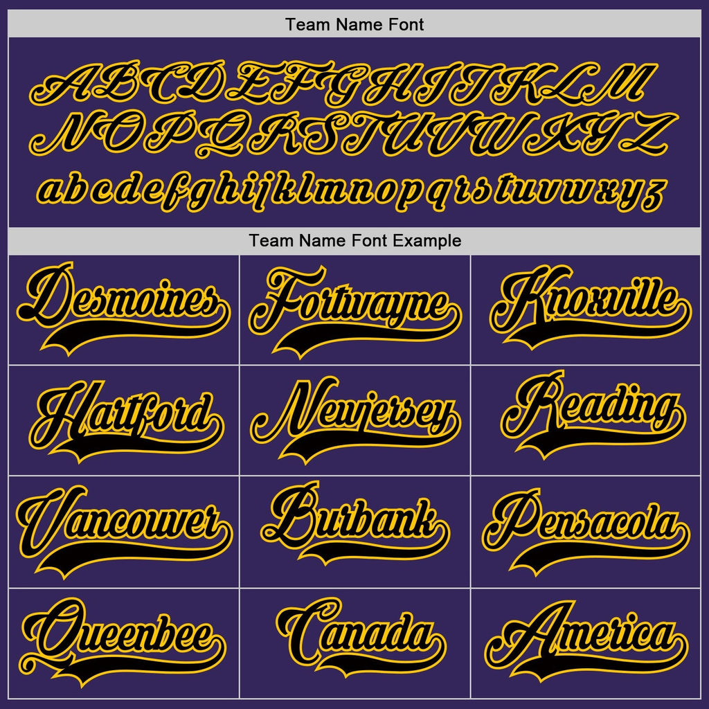 Custom Hockey Jersey - Purple Black-Gold product image 4