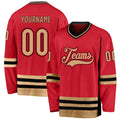 Custom Hockey Jersey - Red Old Gold-Black product image 1