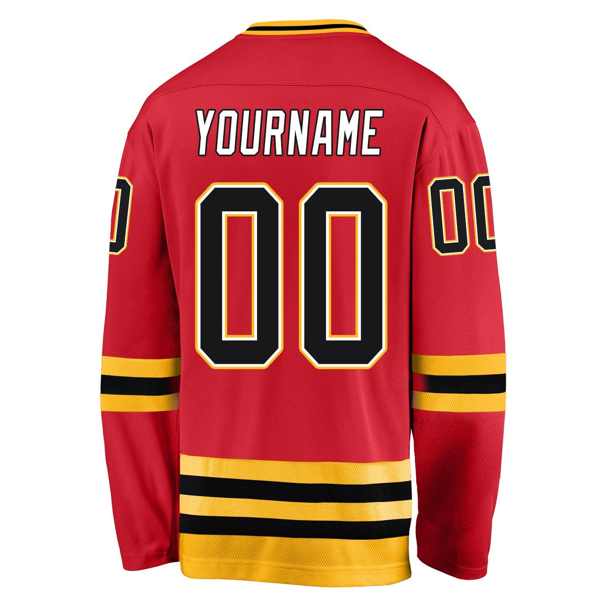 Custom Hockey Jersey - Red Black-Gold product image 3