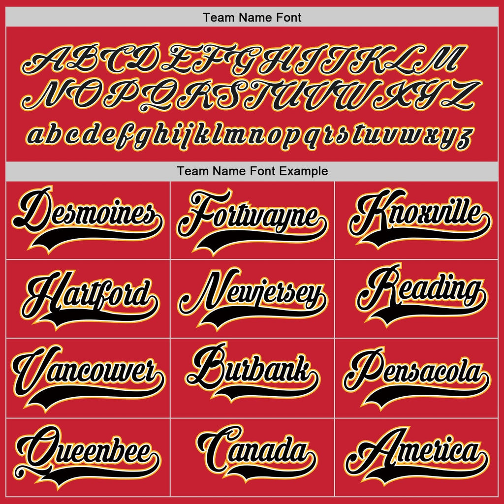 Custom Hockey Jersey - Red Black-Gold product image 6