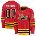Custom Hockey Jersey - Red Black-Gold product image 1