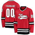 Custom Hockey Jersey - Red White-Black product image 1
