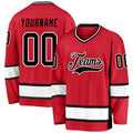 Custom Hockey Jersey - Red Black-White product image 1