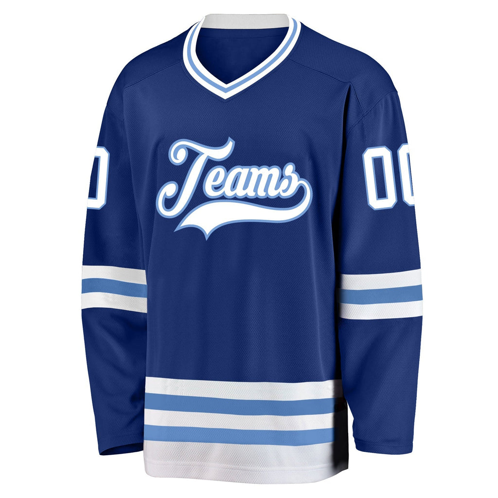 Custom Hockey Jersey - Royal White-Light Blue product image 2