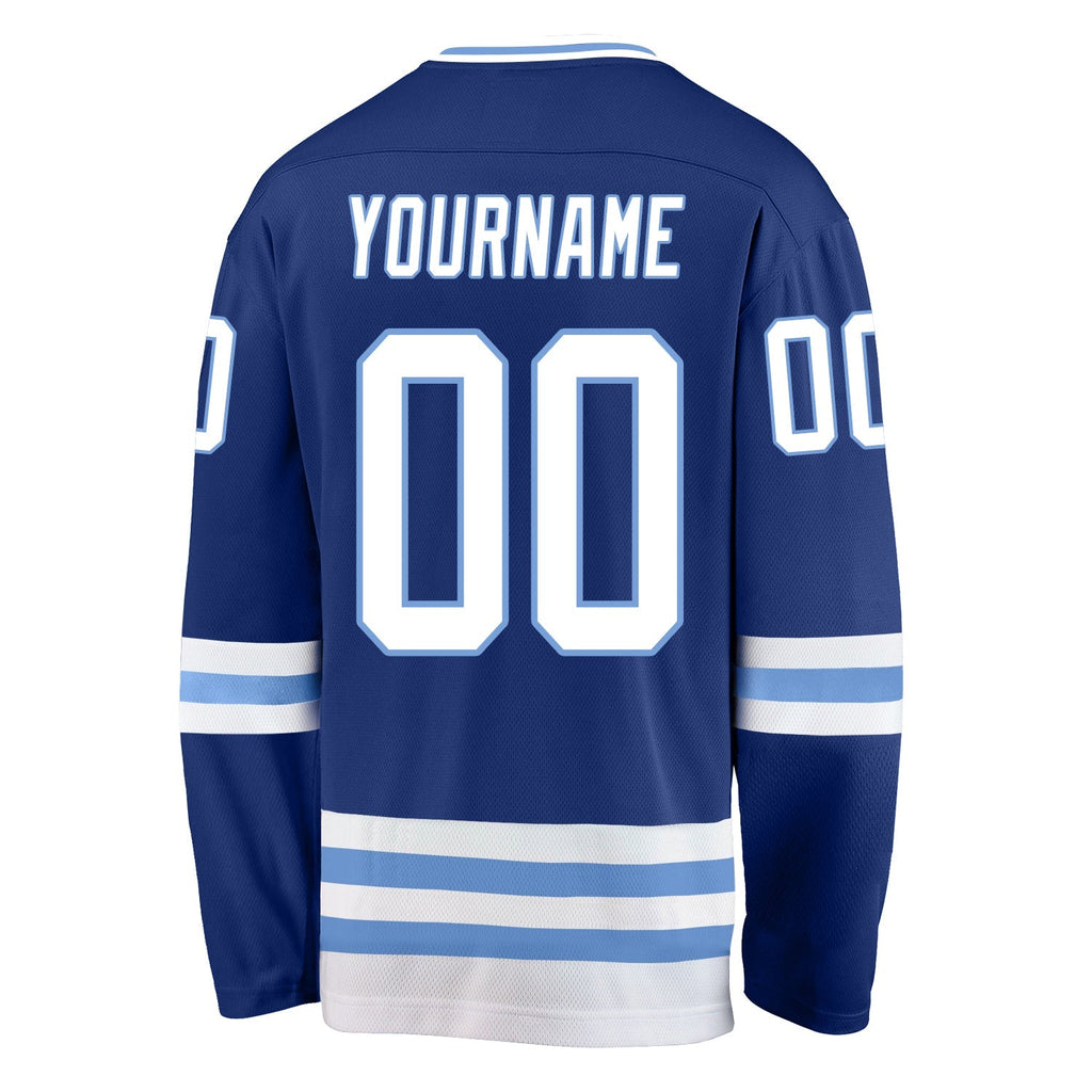 Custom Hockey Jersey - Royal White-Light Blue product image 3