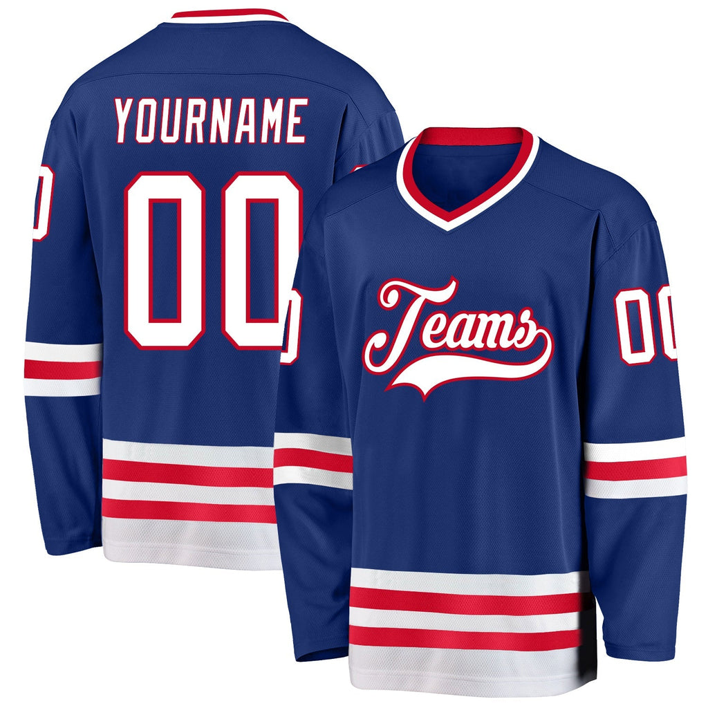 Custom Hockey Jersey - Royal White-Red product image 1