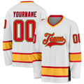Custom Hockey Jersey - White Red-Gold product image 1