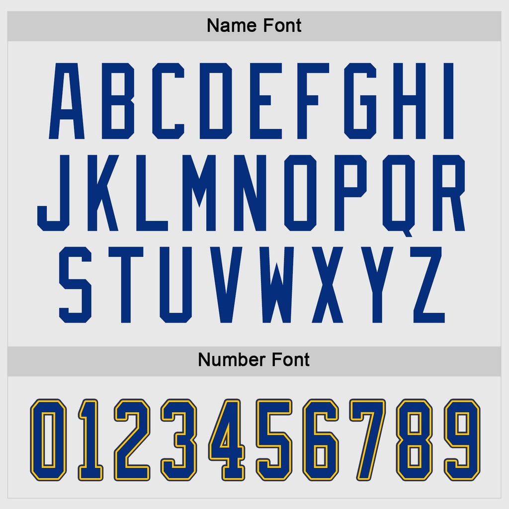 Custom Hockey Jersey - White Royal-Gold product image 3