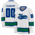 Custom Hockey Jersey - White Royal-Kelly Green product image 1