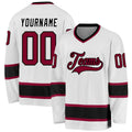 Custom Hockey Jersey - White Maroon-Black product image 1