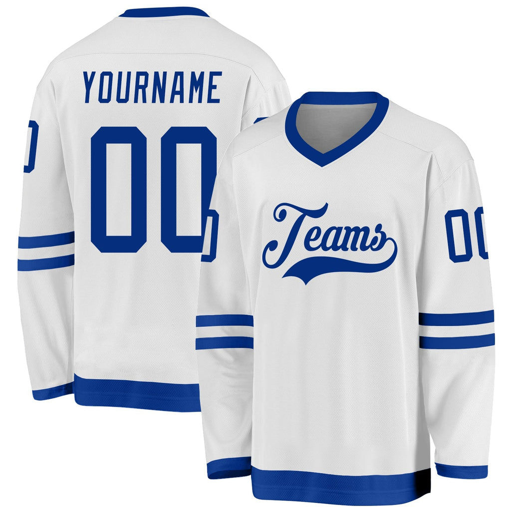 Custom Hockey Jersey - White Royal product image 1