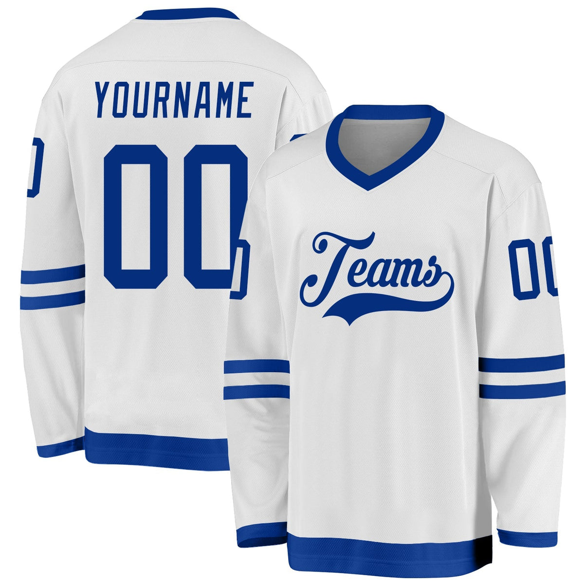 Custom Hockey Jersey - White Royal product image 1
